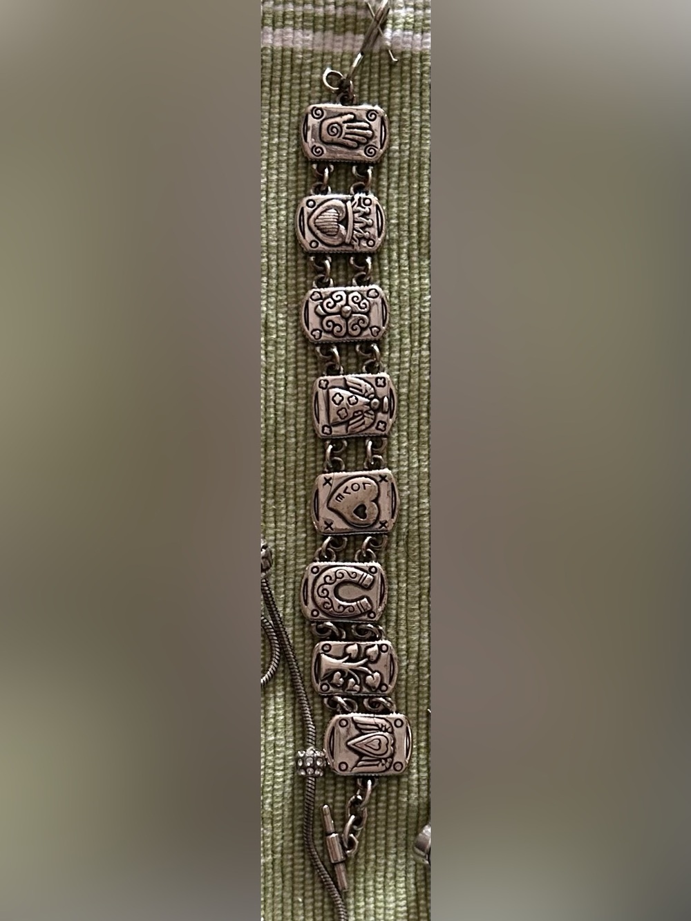 Brighton Silver-Tone Charm Link Bracelet